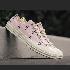 Converse Chuck 70 Ox Pink Flamingo Embroidered Low Top Sneakers Mens 9 160501C